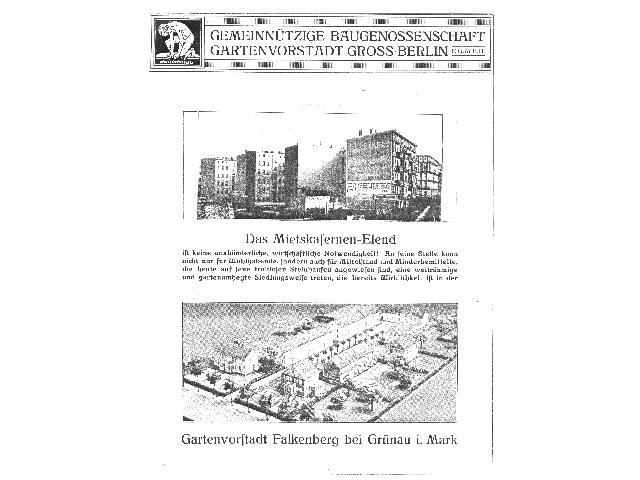 2003 Gemeinnützige Baugenossenschaft Gartenvorstadt Groß Berlin