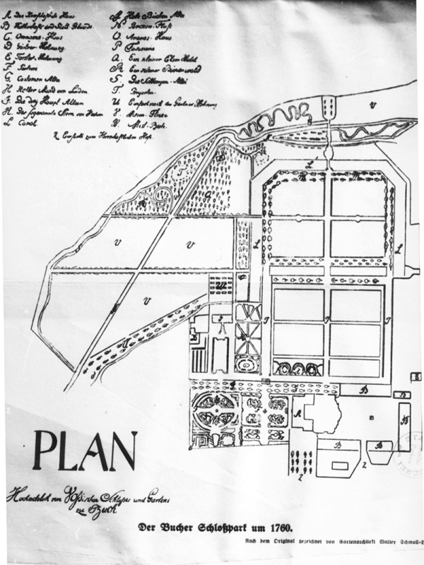 Zum Beispiel: Fontane – Lebendige Suche historischer Spuren in Buch, Plan Buch, 1760