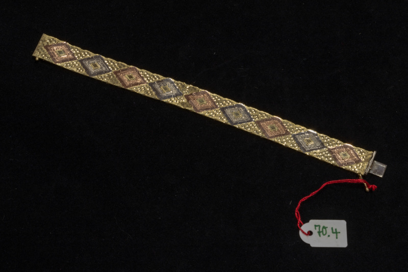 Armband, 585/f, Gelbgold mit Rotgoldeinlage
