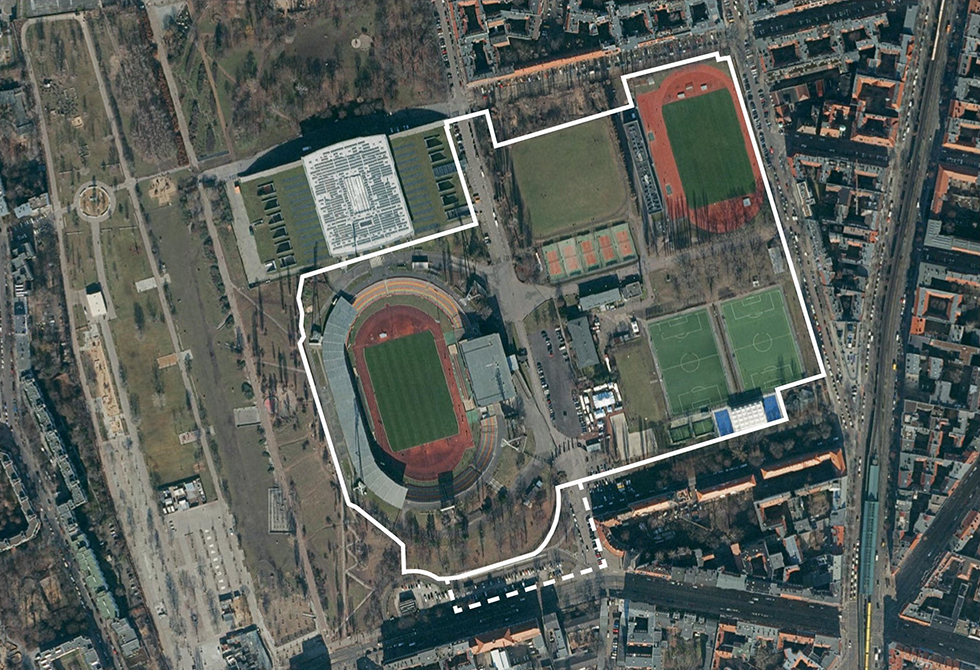 Luftbild des Wettbewerbsgebiets