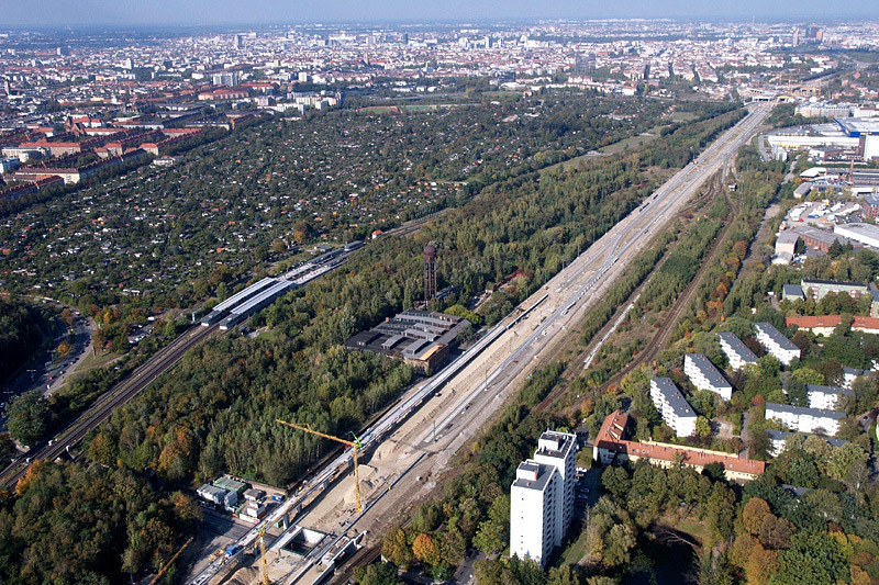 Luftbild des Schöneberger Südgeländes