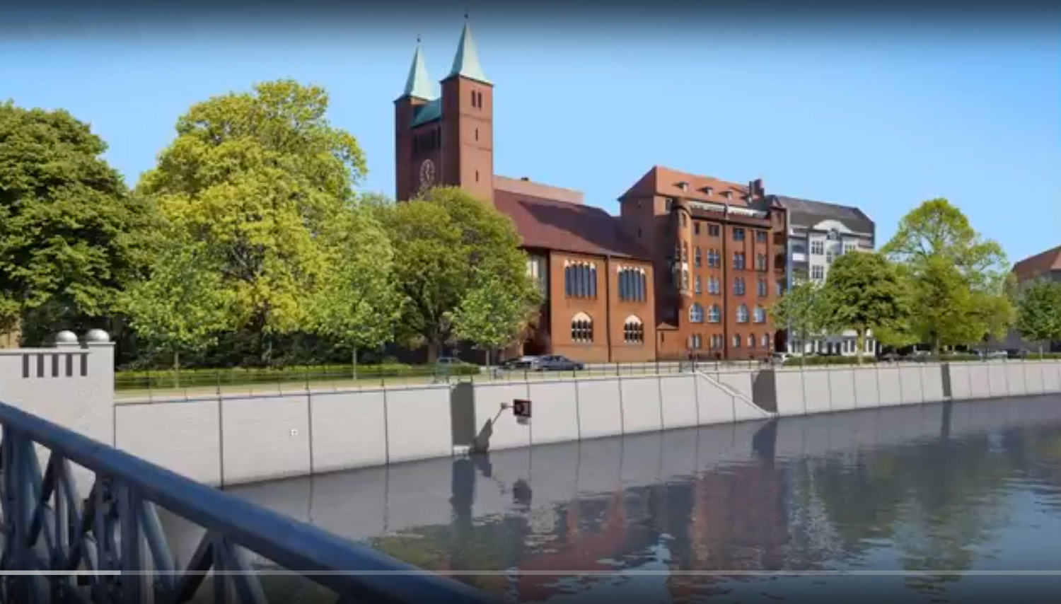 Video: Animation des Neubaus der Uferwand am Wikingerufer