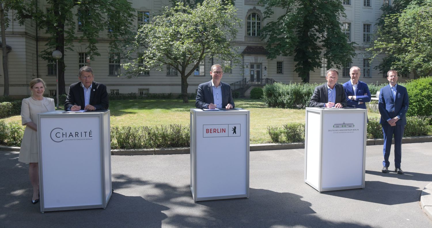 Land Berlin, Charité und Deutsches Herzzentrum Berlin unterzeichnen Vereinbarung zur Errichtung des „Deutschen Herzzentrums der Charité“