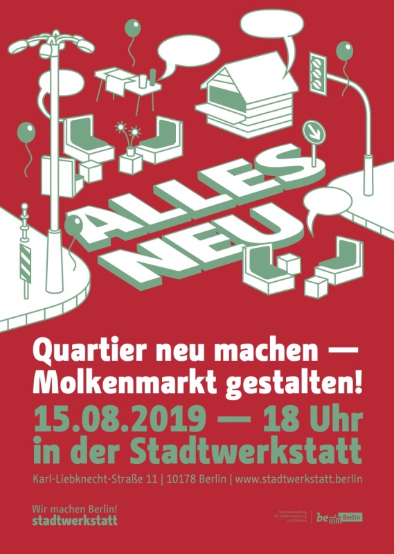 Plakat "Mitmachen - Molkenmarkt gestalten!" August 2019