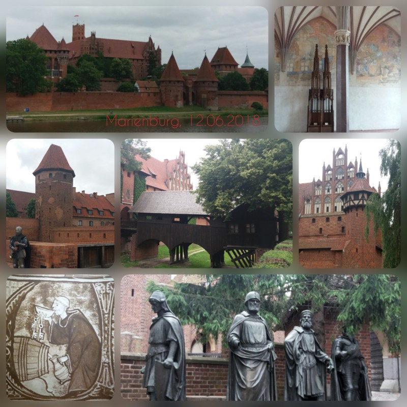 Collage der Studienfahrt nach Danzig, Stettin, Stutthof, Marienburg
