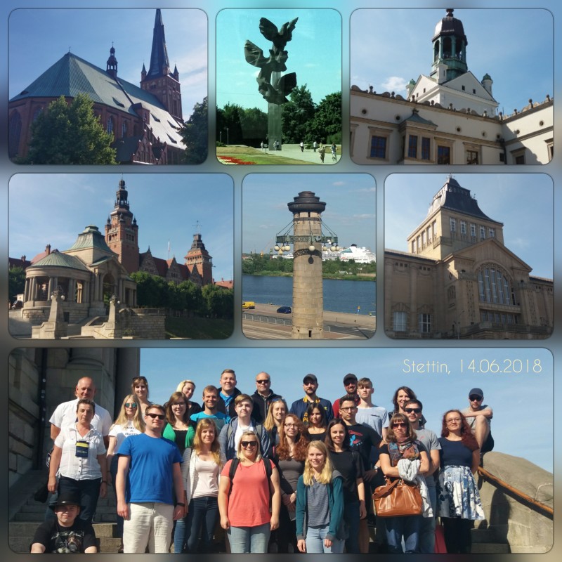 Collage der Studienfahrt nach Danzig, Stettin, Stutthof, Marienburg, Westerplatte