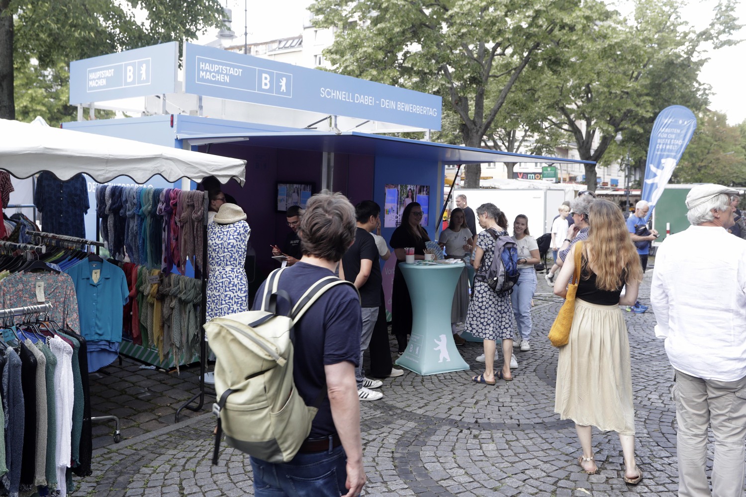 Der Beratungsstand war gut in den Marktalltag integriert.