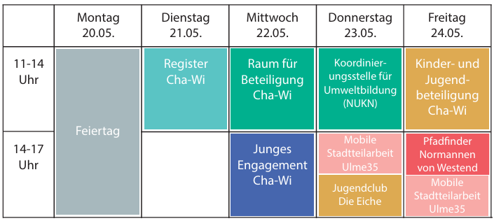 Programm Heerstraße - Kiosk Bürgerbeteiligung 21.05-.24.05.2024