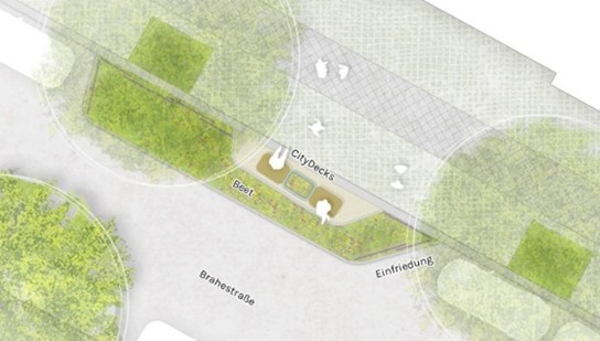 Entwurf Kiezinsel für die Brahestraße