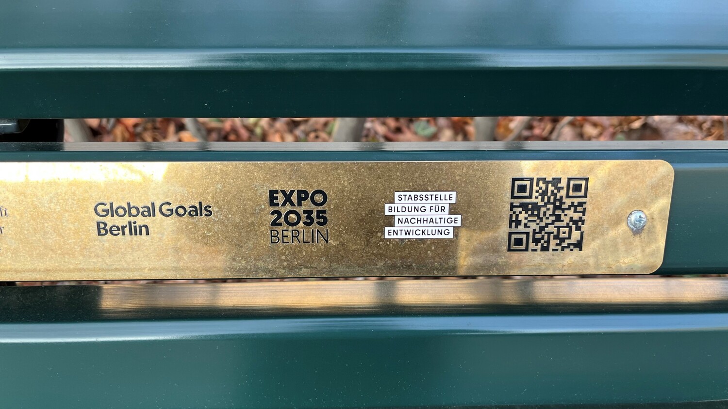 "Global Goals"-Bank an der Friedensburg-Oberschule