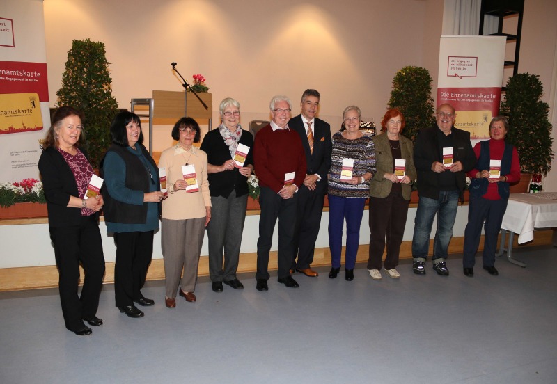 Verleihung der Ehrenamtskarte für Freiwillige aus Charlottenburg-Wilmersdorf am 30.10.2014