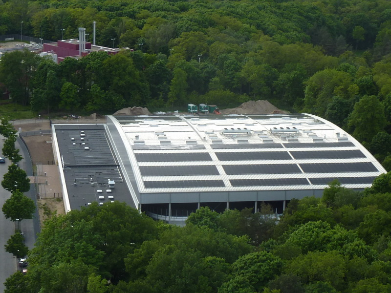 Eissporthalle, Blick vom Glockenturm, 16.05.2012