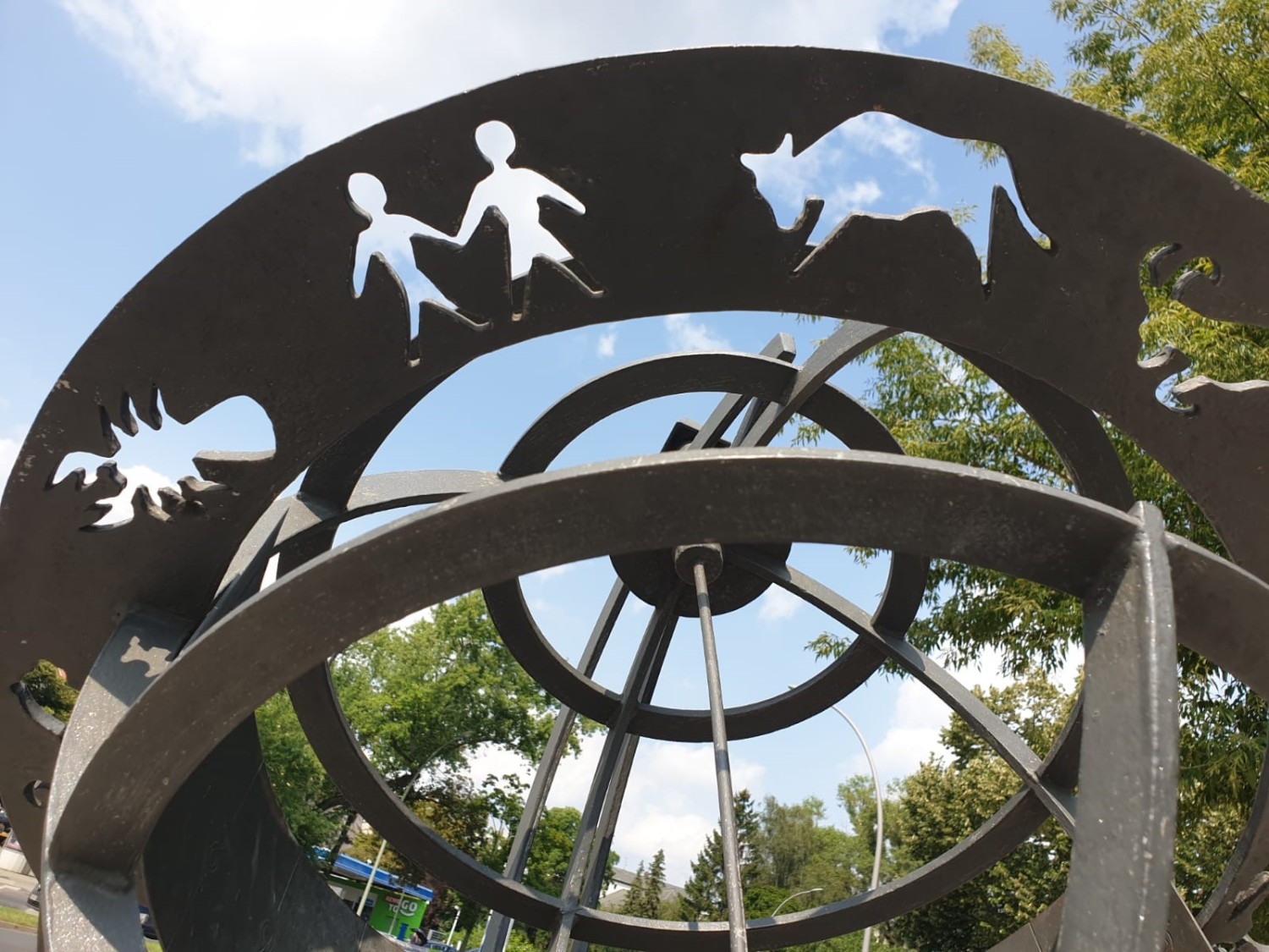 Sonnenuhr, äußerer Sternzeichenring