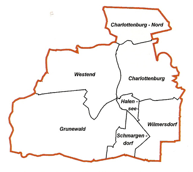 Ortsteile Bezirk Charlottenburg-Wilmersdorf