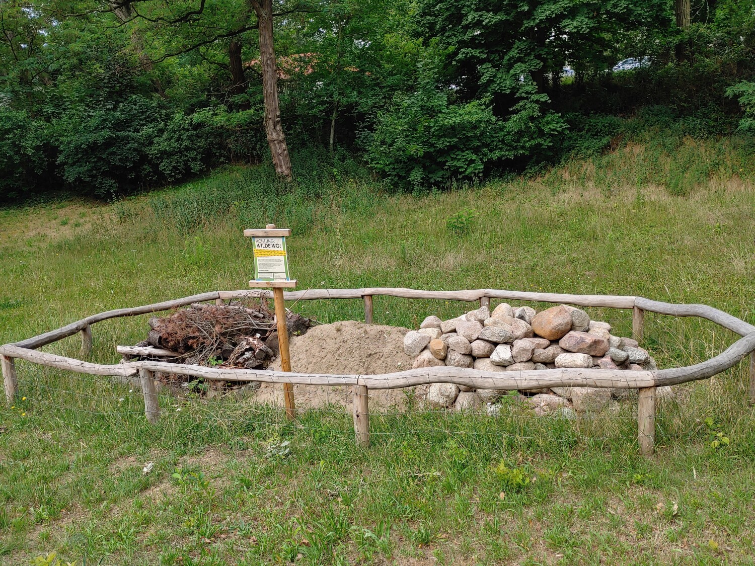 Biotophaufen im Ortelsburger Park im Juli 2023