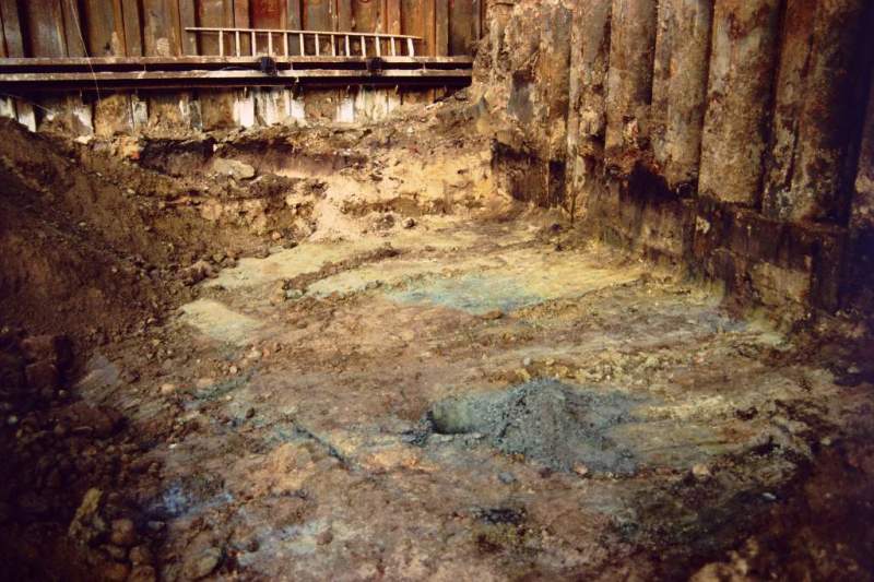 Ölverschmutzung Tiefgaragenbaugrube