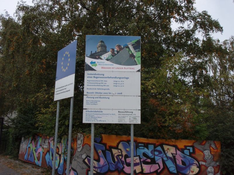 Das Baustellenschild