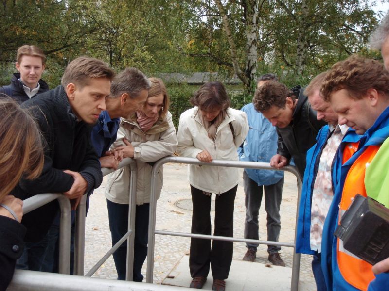 Blick in den 11m tiefen Pumpenschacht