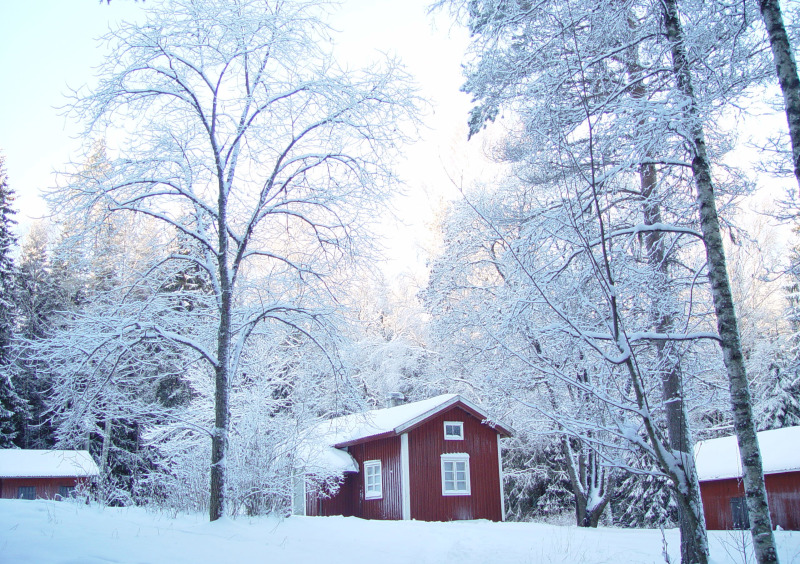 Sommerhaus im Winter