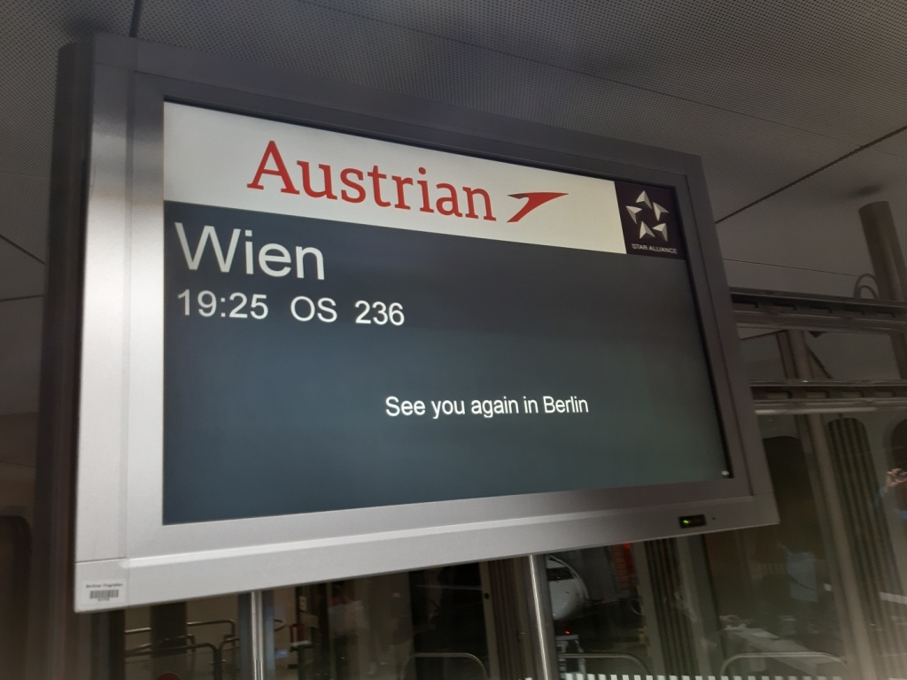 Am Abfluggate nach Wien