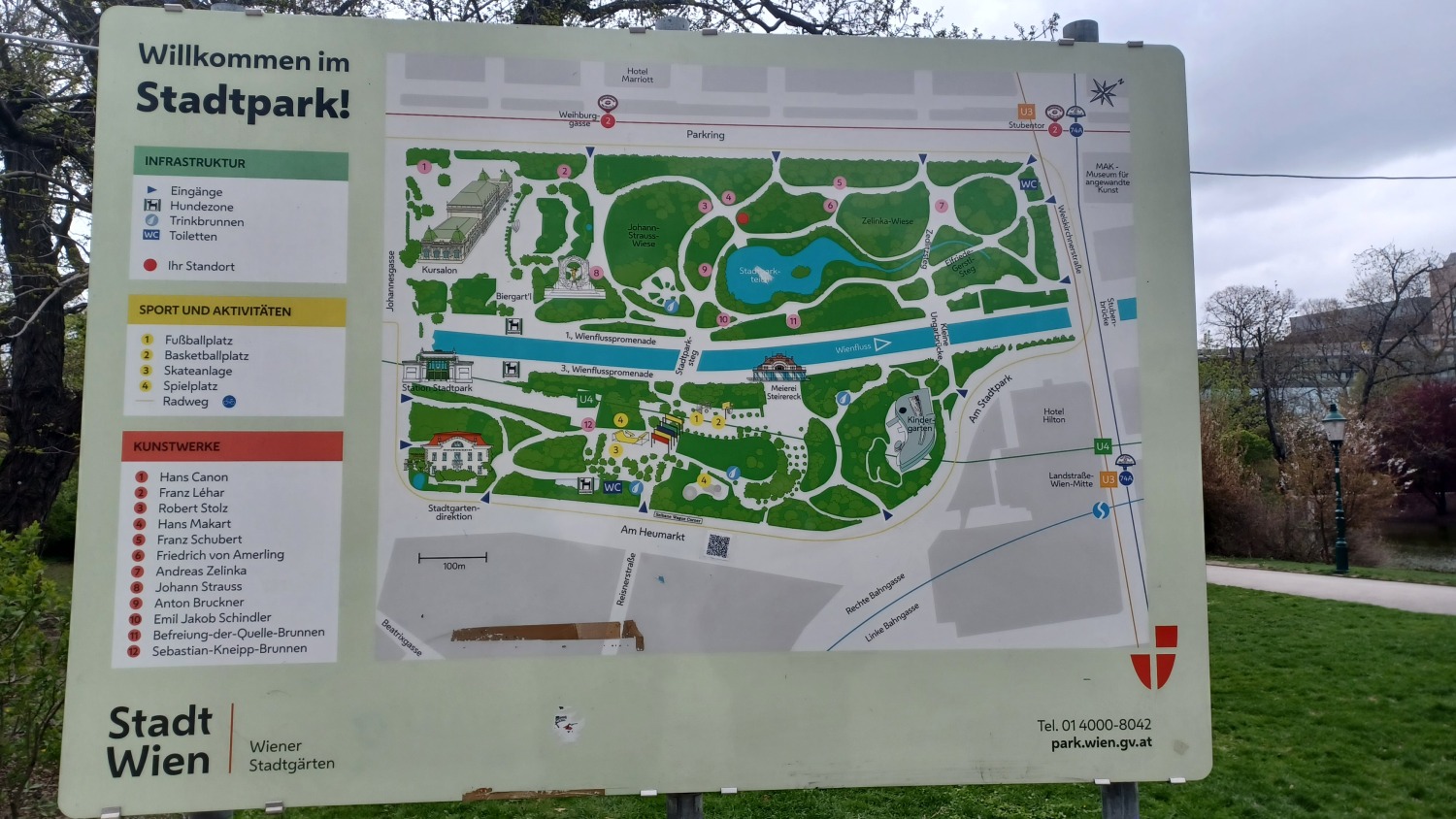 Karte des Stadtparks