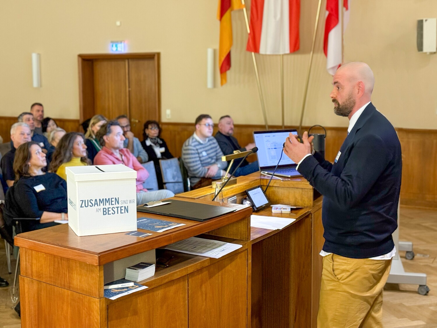 Sebastian Pripad, Auftaktveranstaltung Bezirkliches Stadtmarketing für drei Nahversorgungszentren