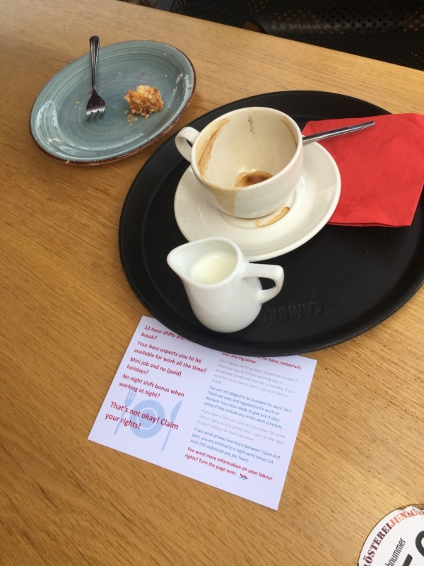 Insbesondere Beschäftigte in Cafes wurden besucht