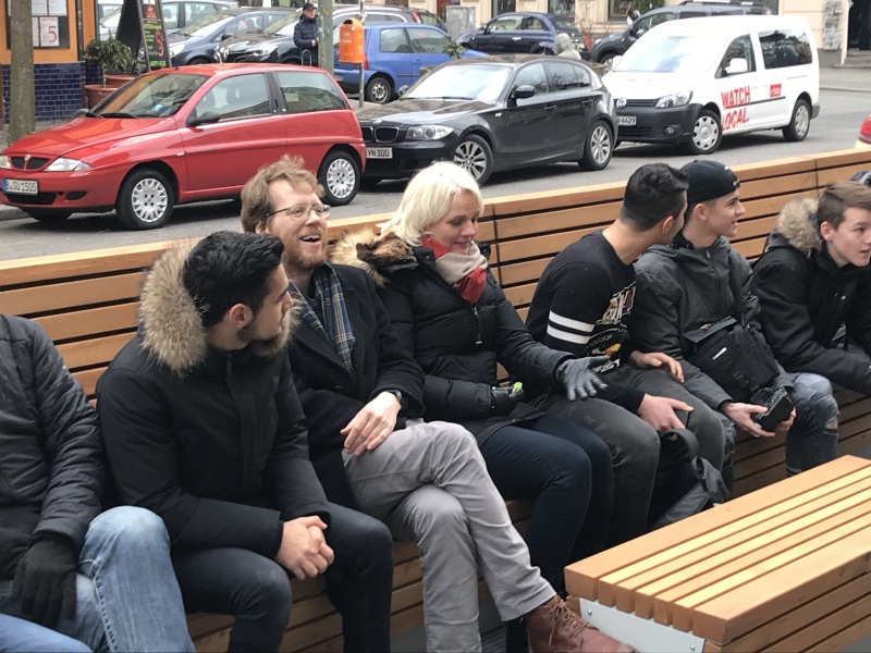 Einweihung Parklets Bergmanntraße