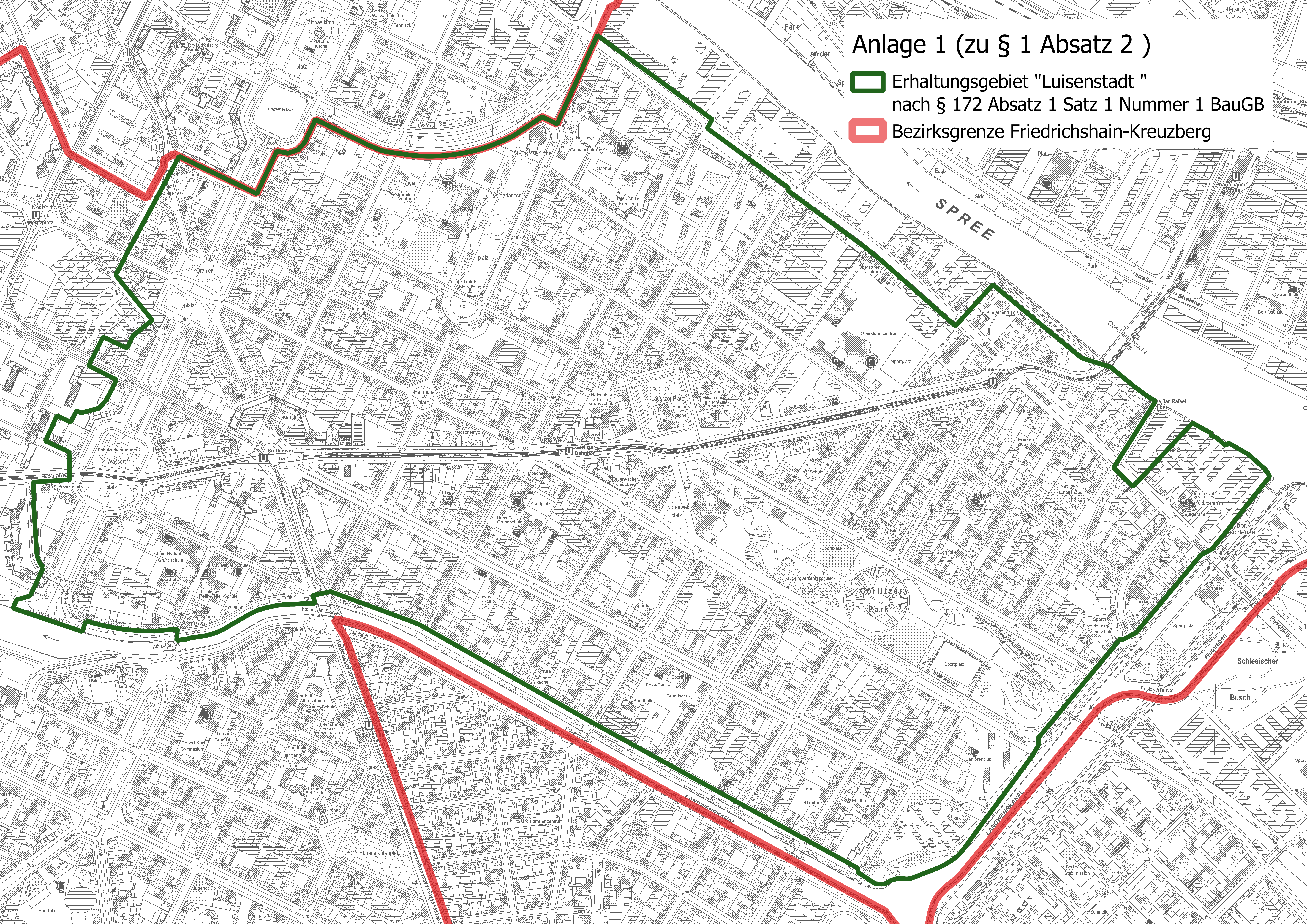 Karte städtebauliches Erhaltungsgebiet 2023