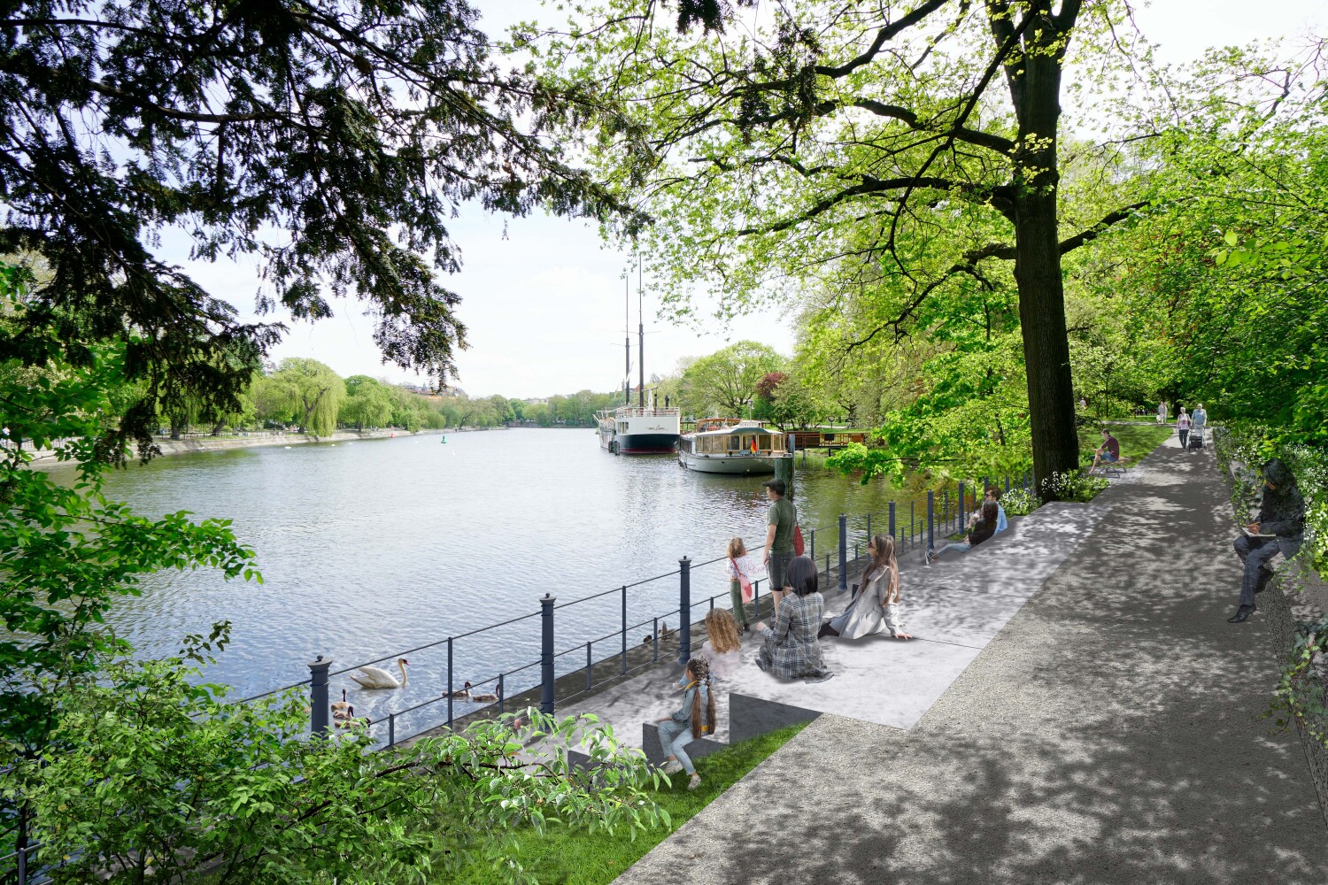 Urbanhafen - Visualisierung zur Entwurfsplanung, Uferbalkon, Mai 2025