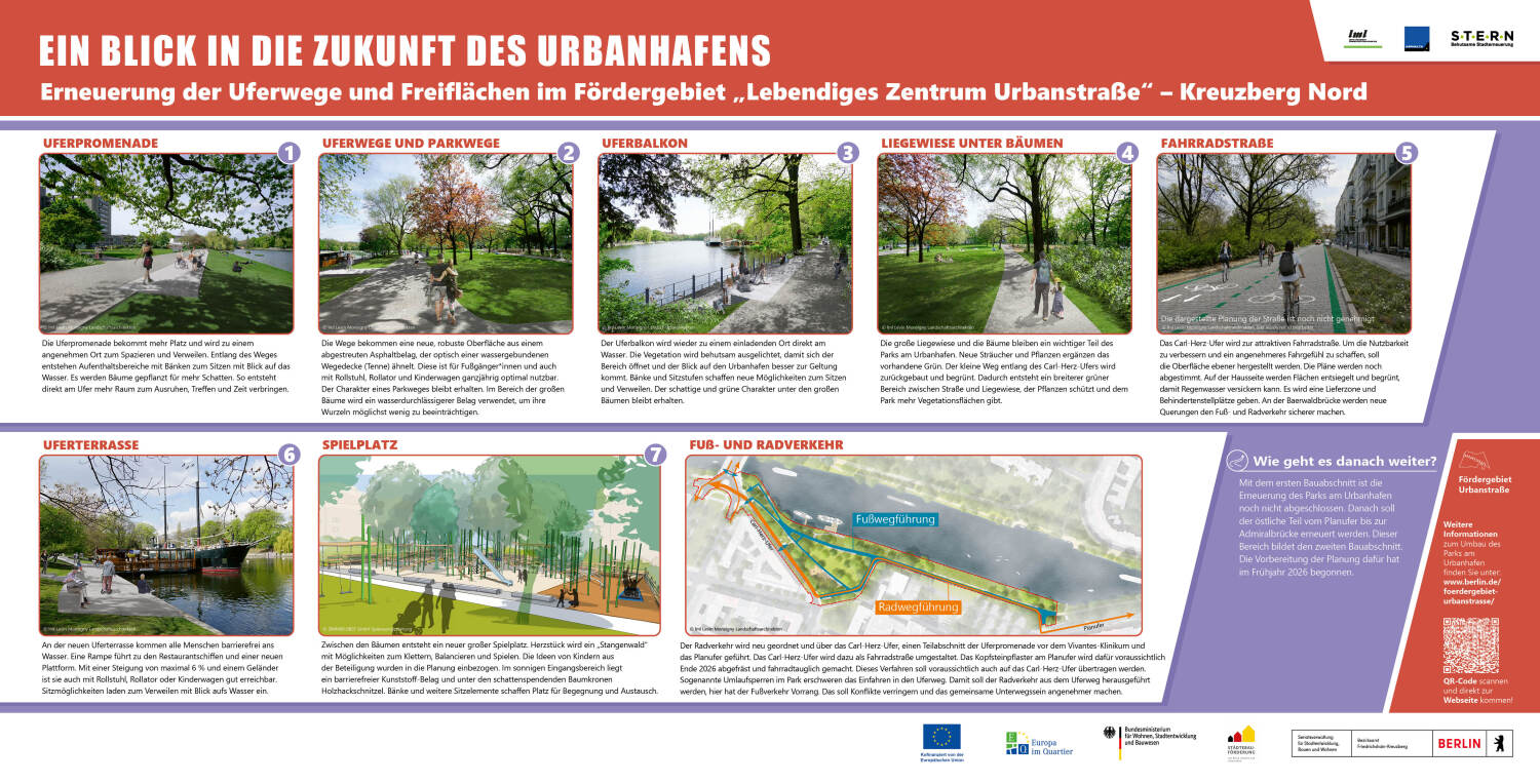 Bauzaunbanner Urbanhafen 1. Bauabschnitt, 30.09.2026 (Seite2)