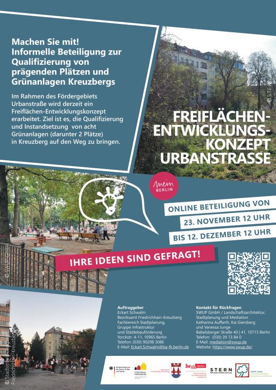 Freiflächen-Entwicklungskonzept Plakat zur Beteiligung, 23.11.2020