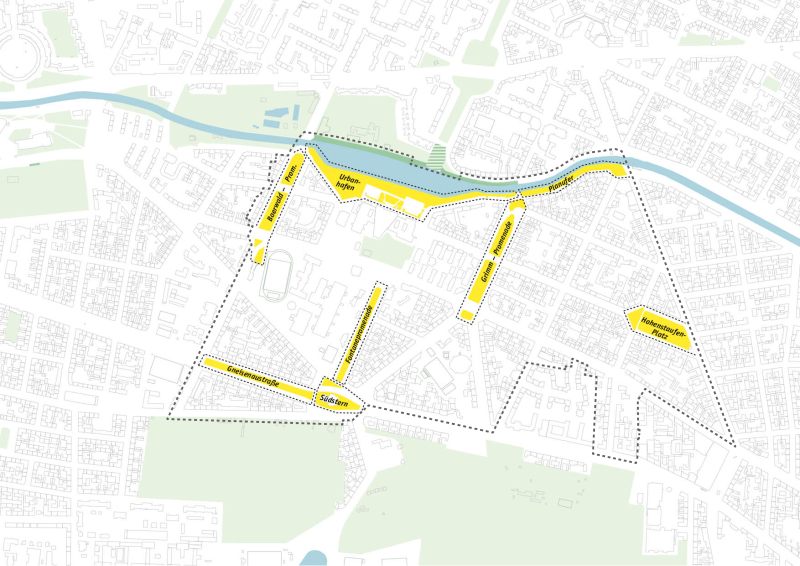 Freiflächen-Entwicklungskonzept Urbanstraße - Arbeitsschwerpunkte