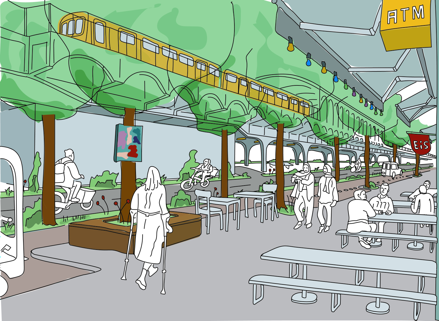 Visualisierung Neugestaltung Nordseite Höhe Görlitzer Bahnhof
