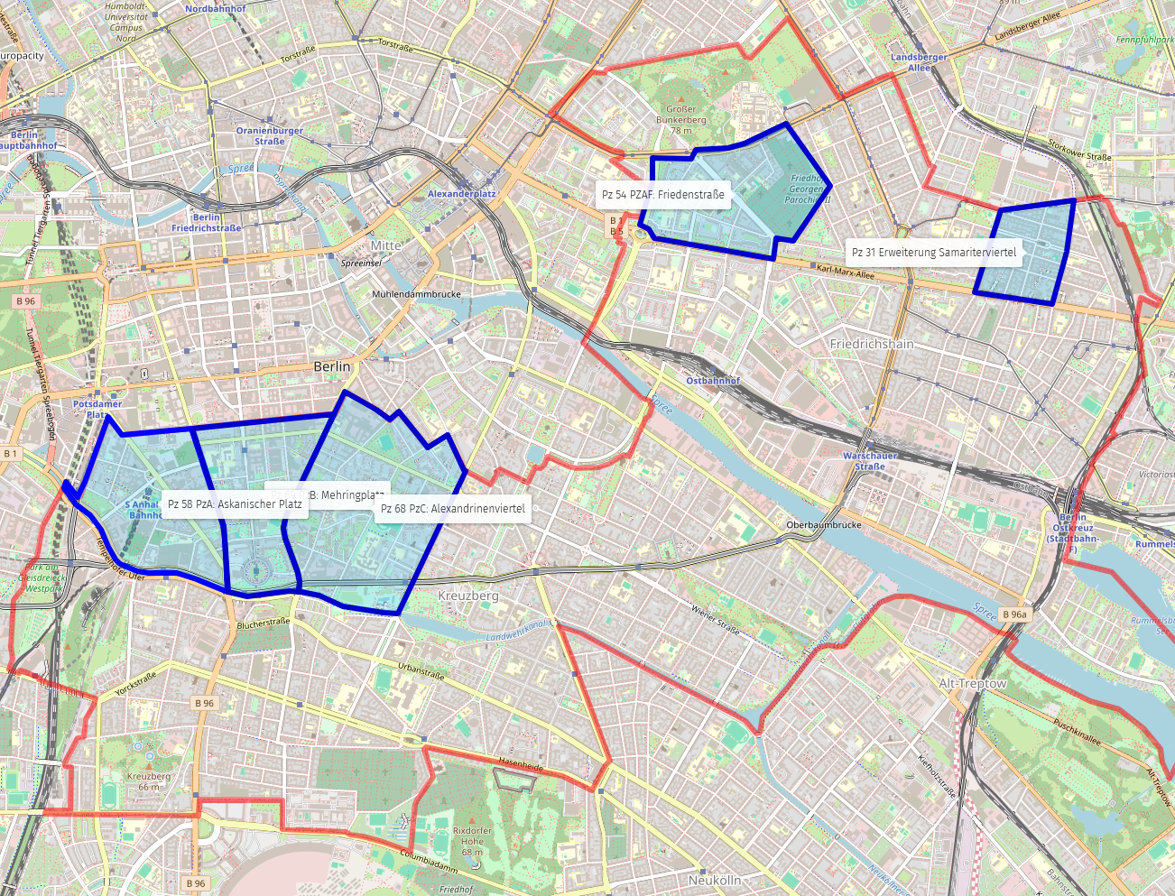 Parkzonen Berlin Karte