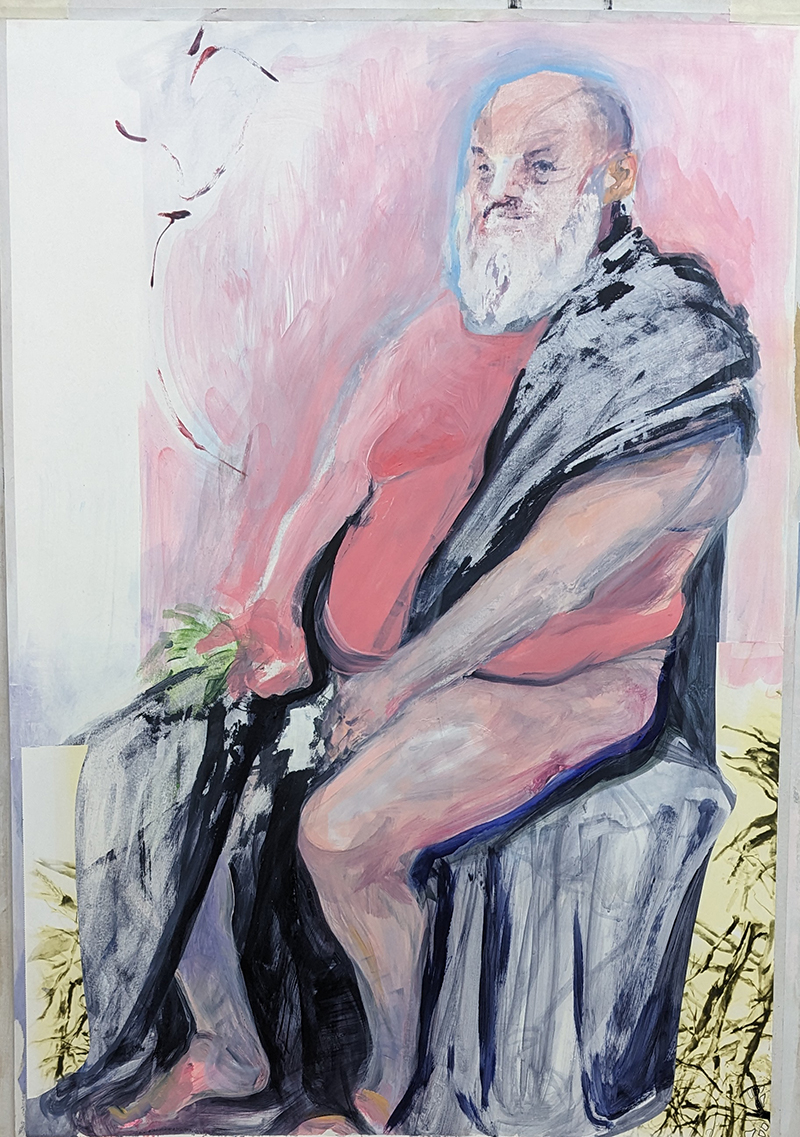 Ein Portraitgemälde aus der neuen Gruppenausstellung "ein Nest im Wind"