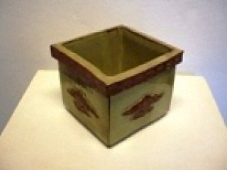 Plattengefäß, quadratisch