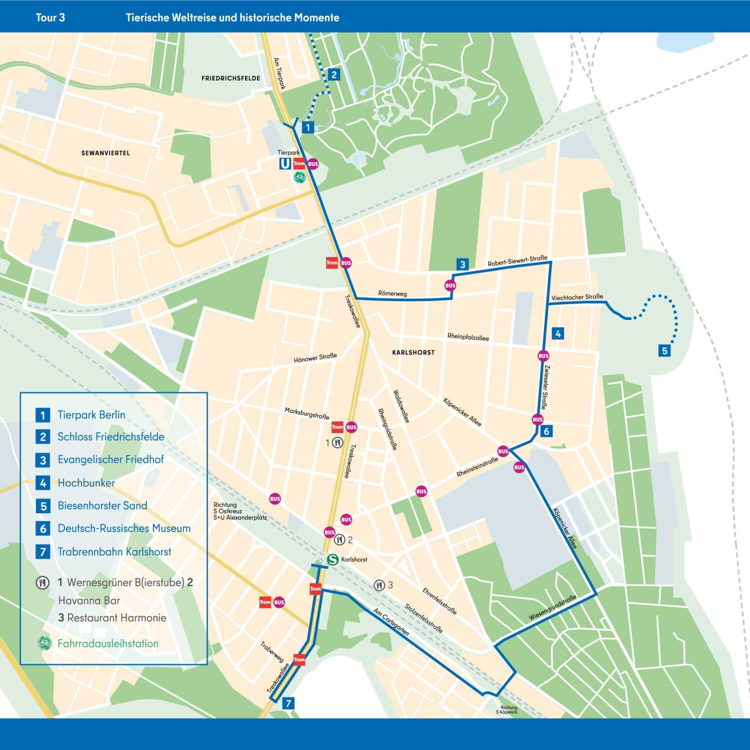 Karte 3: Tierische Weltreise und historische Momente