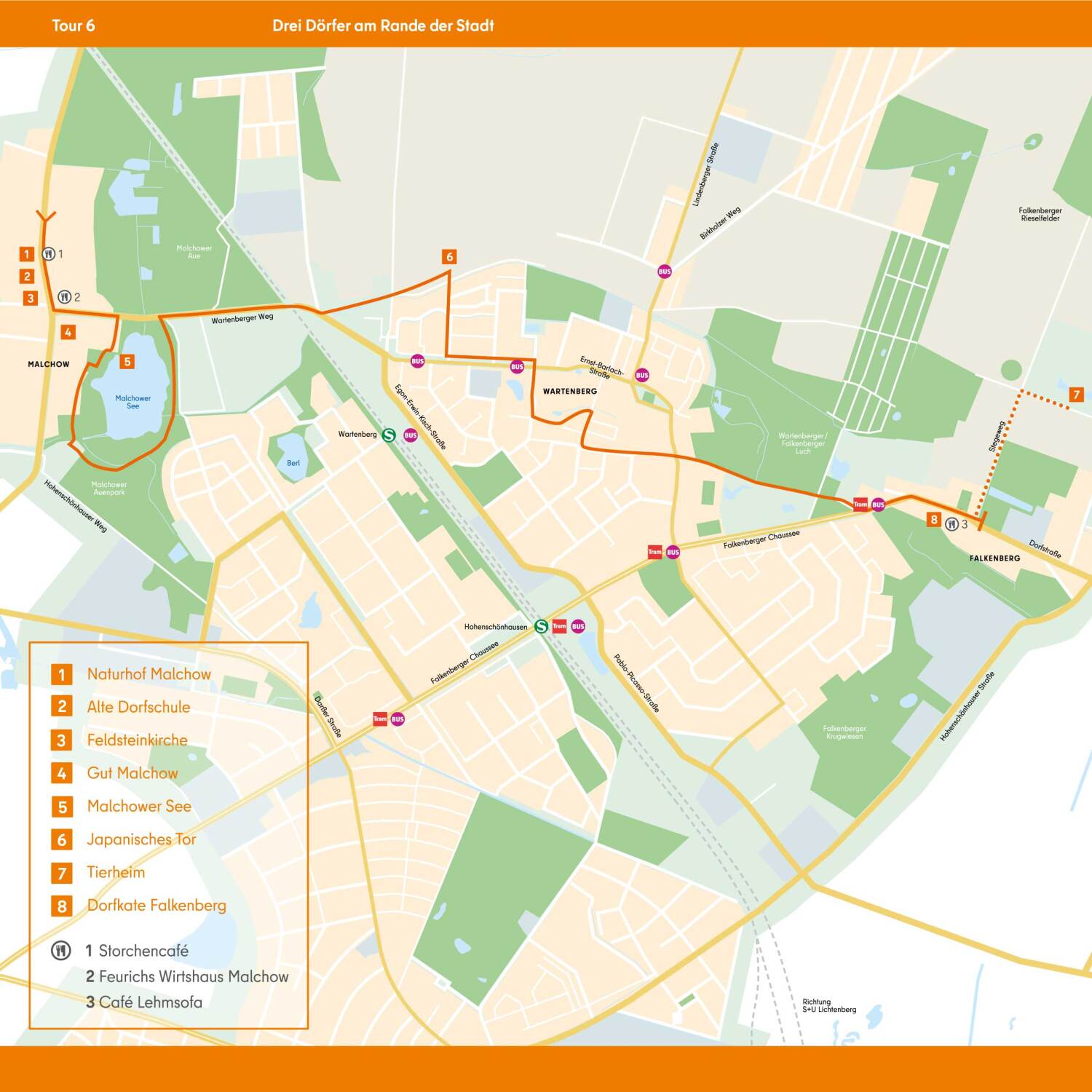 Tour 6: Malchow, Wartenberg und Falkenberg