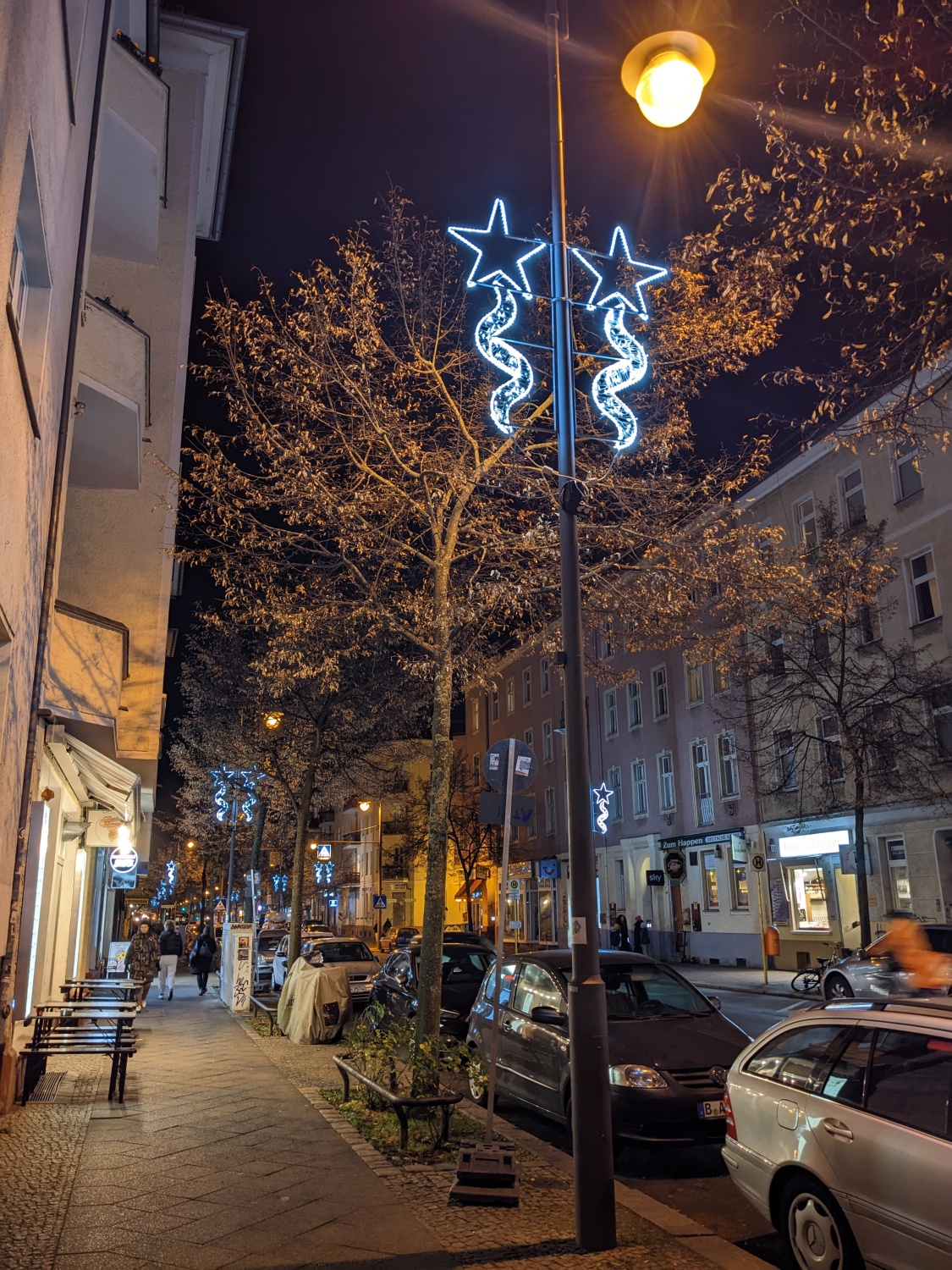 Leuchtelement der Winterbeleuchtung in der Weitlingstraße