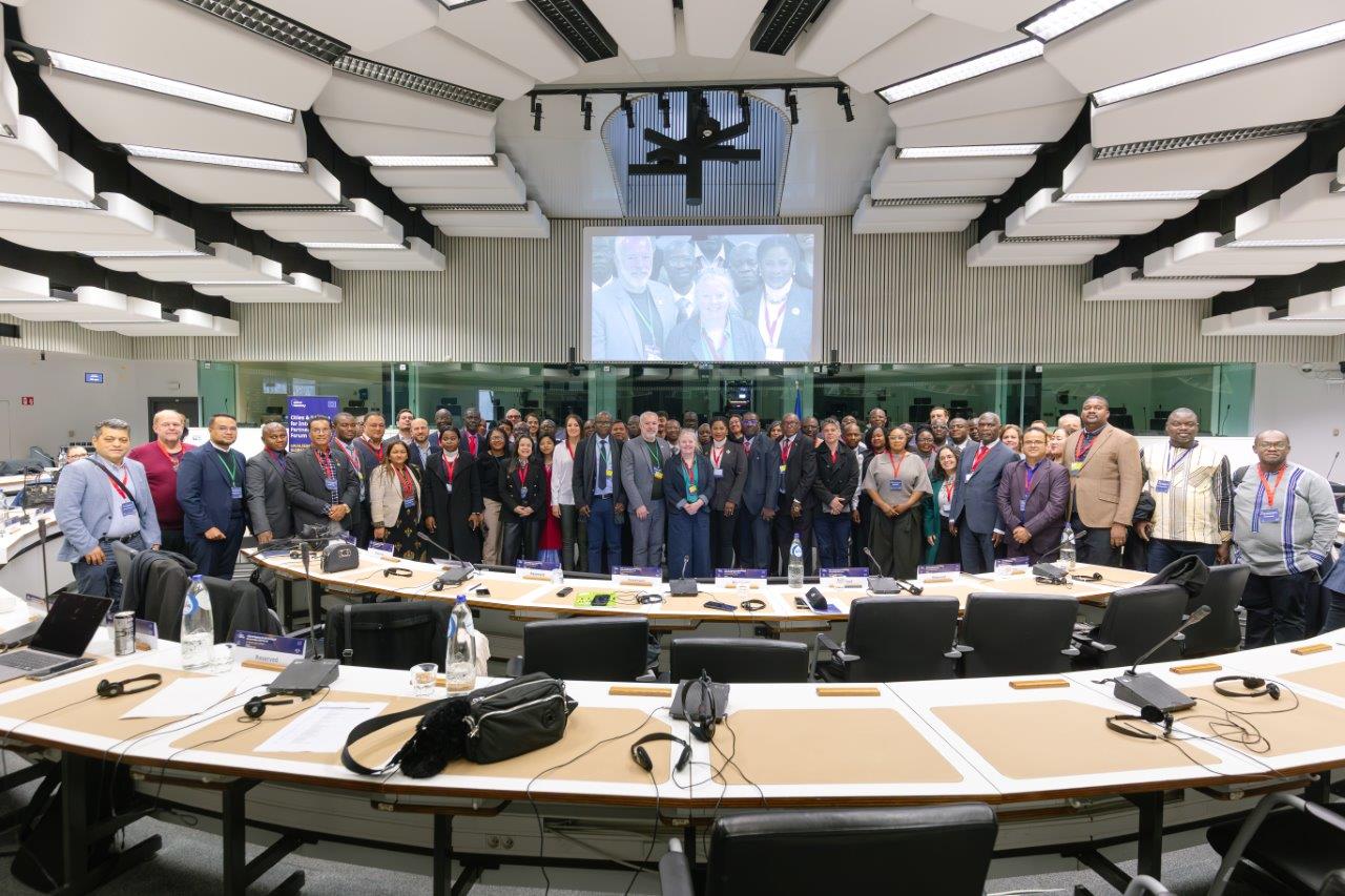 Gruppenfoto im Van Maerlant Building (VMA)