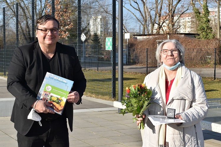 Bezirkstaler März 2021 - Bezirksbürgermeister Michael Grunst und Maria Stelzig