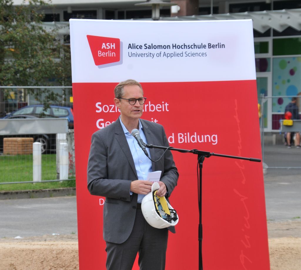 1. Spatenstich für Erweiterungsbau der ASH Berlin - Ansprache Michael Müller