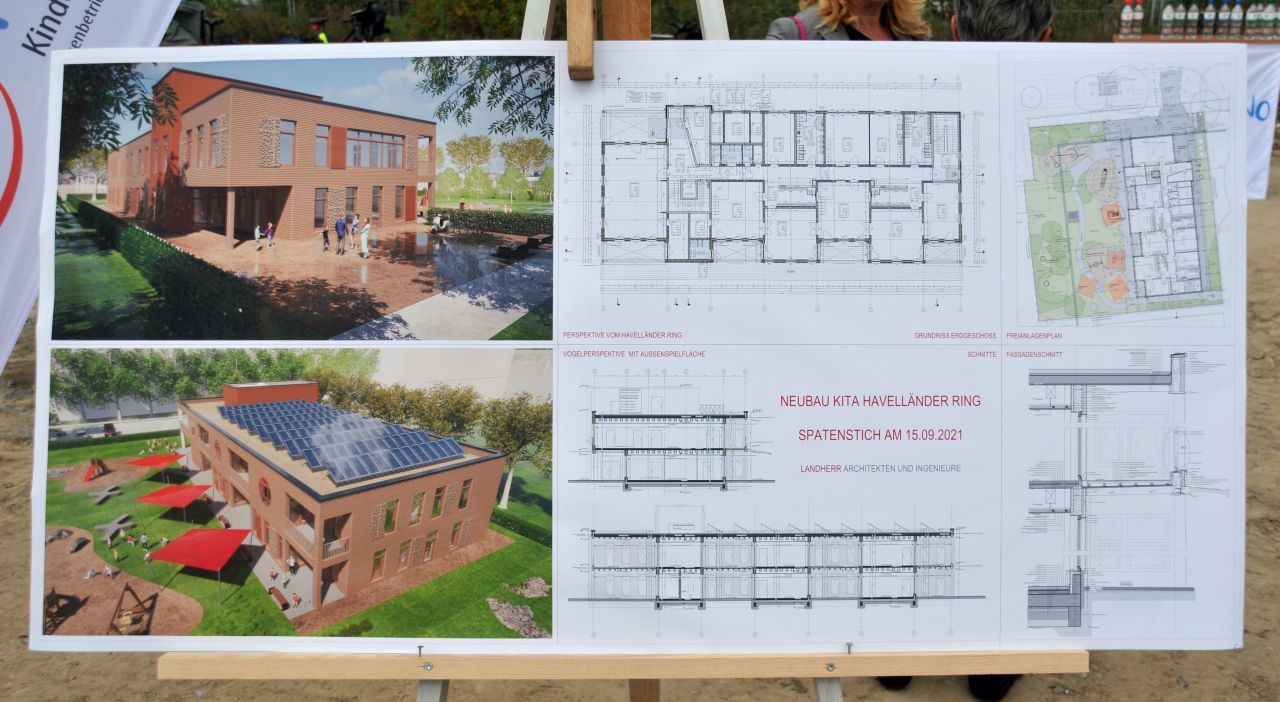 1. Spatenstich Kita Havelländer Ring - Der Bauplan
