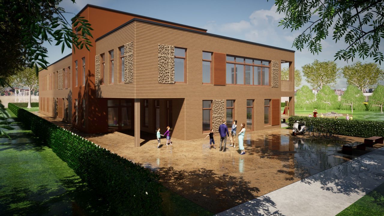 1. Spatenstich Kita Havelländer Ring - Perspektive Eingang