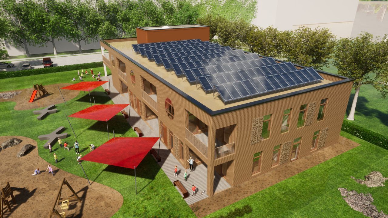 1. Spatenstich Kita Havelländer Ring - Vogelperspektive