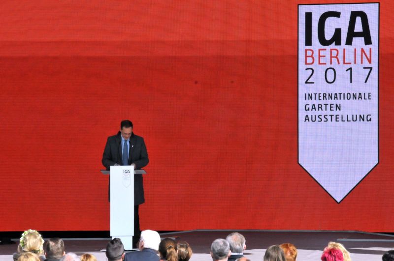 Eröffnung der IGA Berlin 2017 - Regierender Bürgermeister Michael Müller