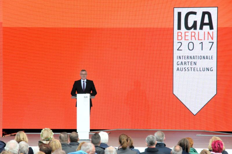 Eröffnung der IGA Berlin 2017 - Präsident des Zentralverbandes Gartenbau Jürgen Mertz