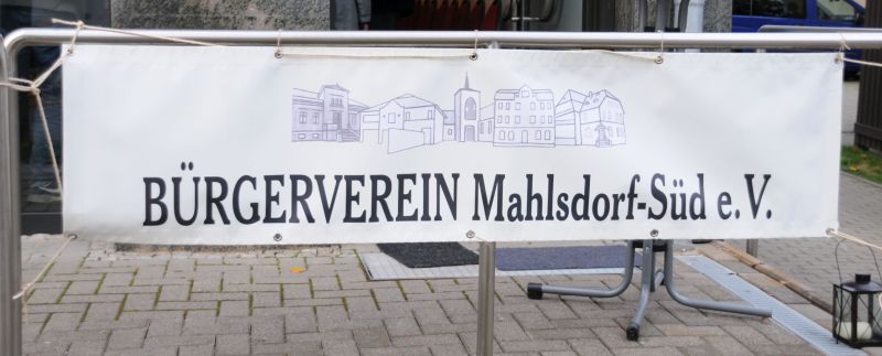 Eröffnung des "Bürgerstübchens" des Bürgervereins Mahlsdorf-Süd - Banner