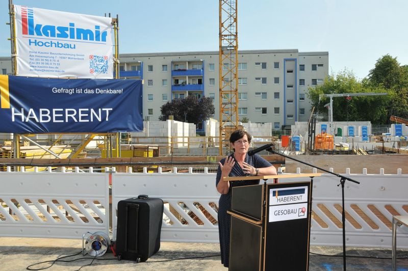 Grundsteinlegung Stollberger Straße 57 bis 59 - Ansprache Dagmar Pohle